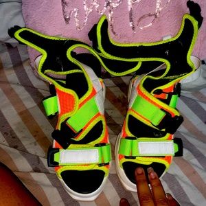 Yellow platform shoes